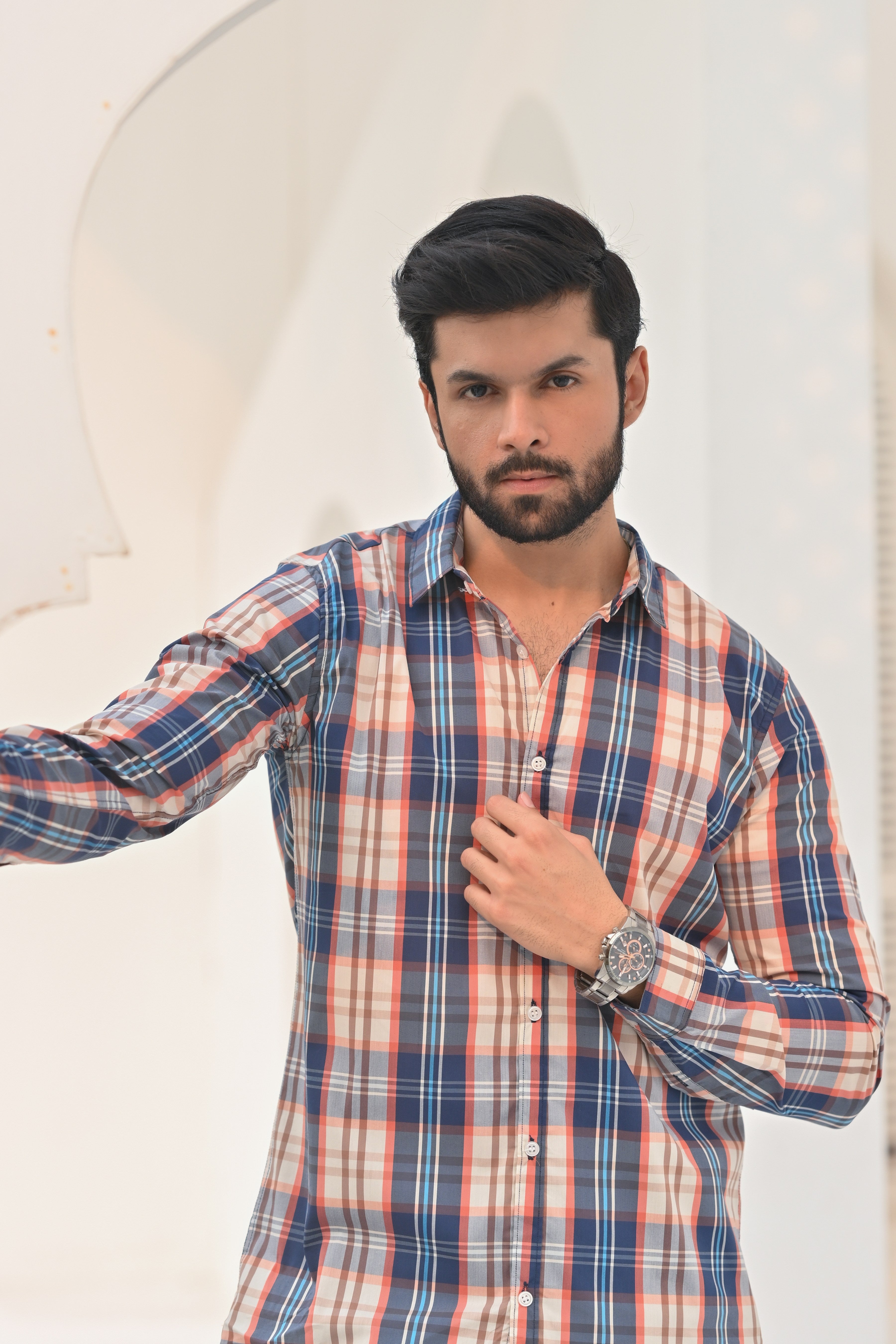 Multi Boxes Men's Casual Shirt
