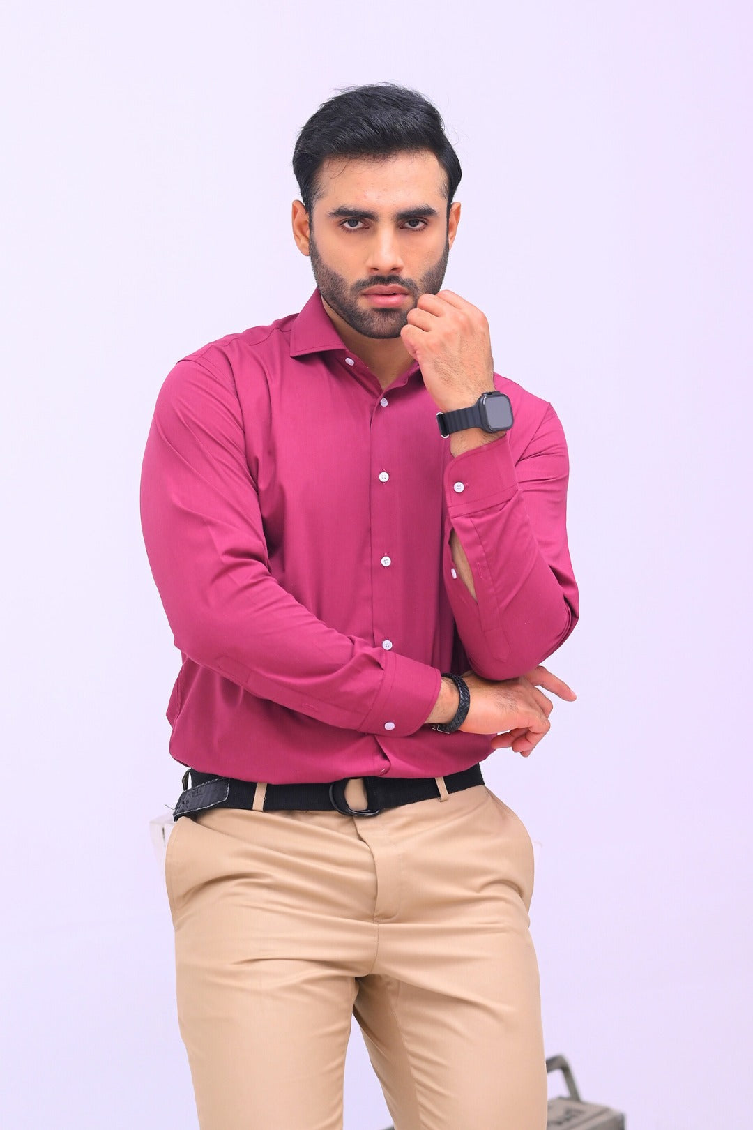 Men’s Plain Maroon Formal Shirt
