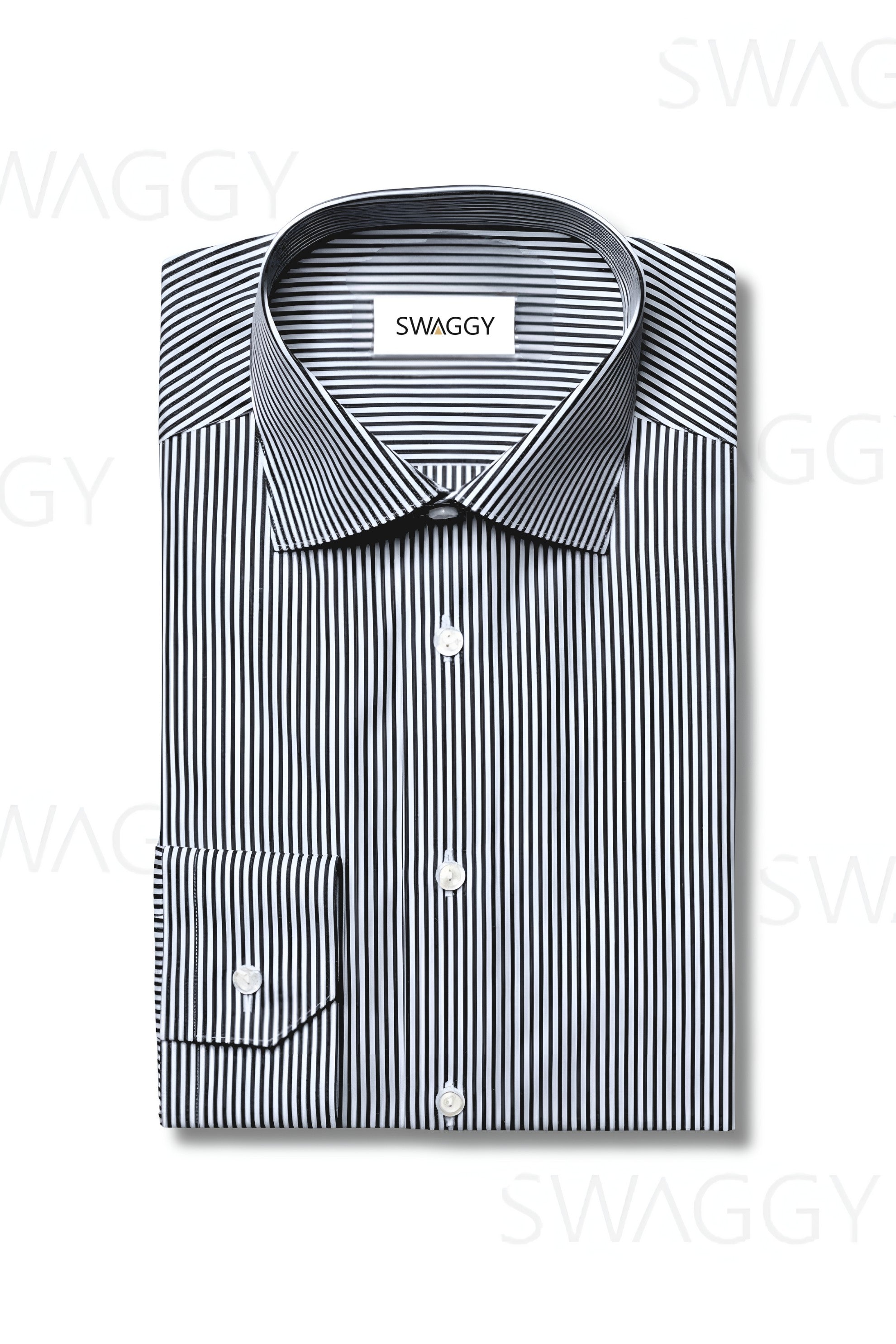 Blue & White Lining Men's Casual Shirt