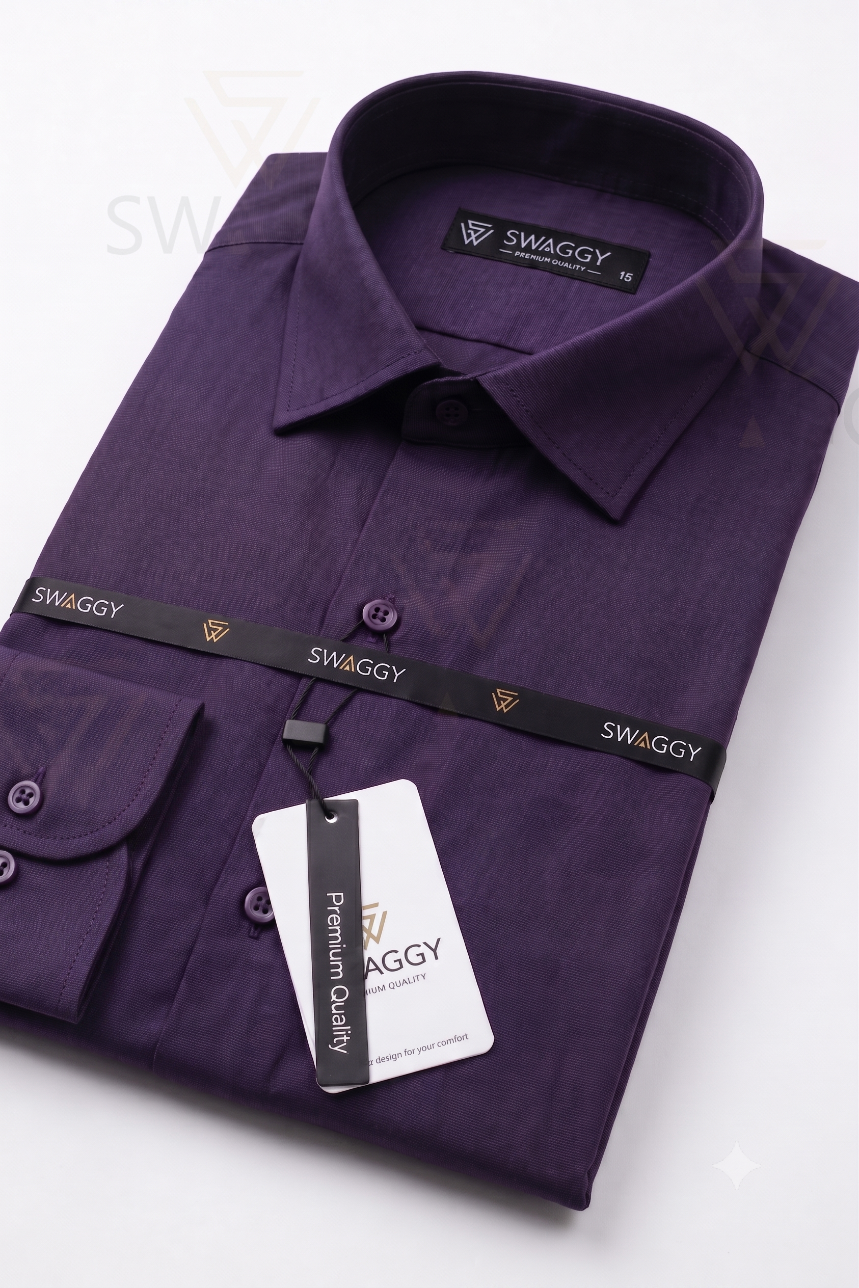 Brinjal Plain Dress Shirt