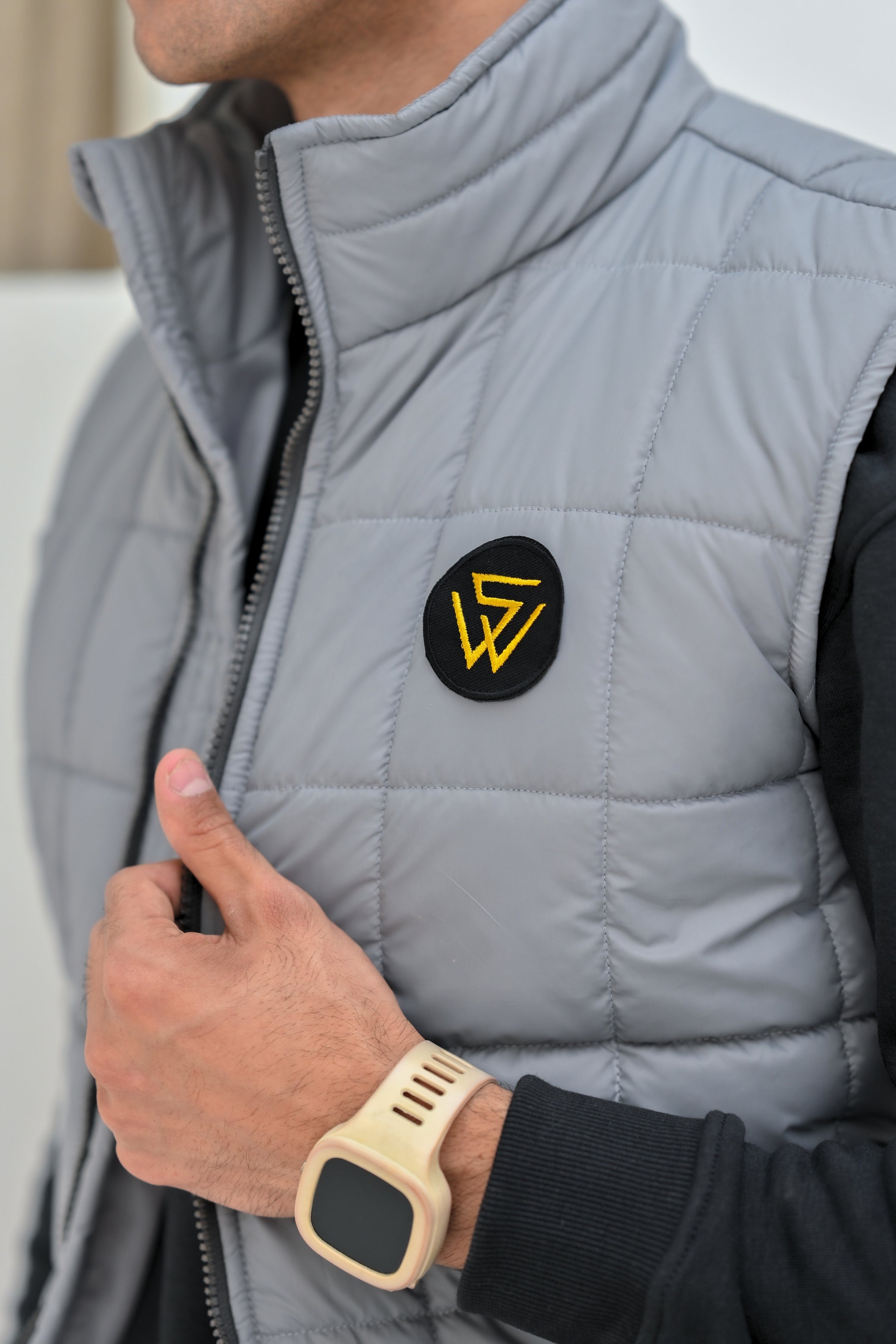 light Gray Men's Puffer Jacket