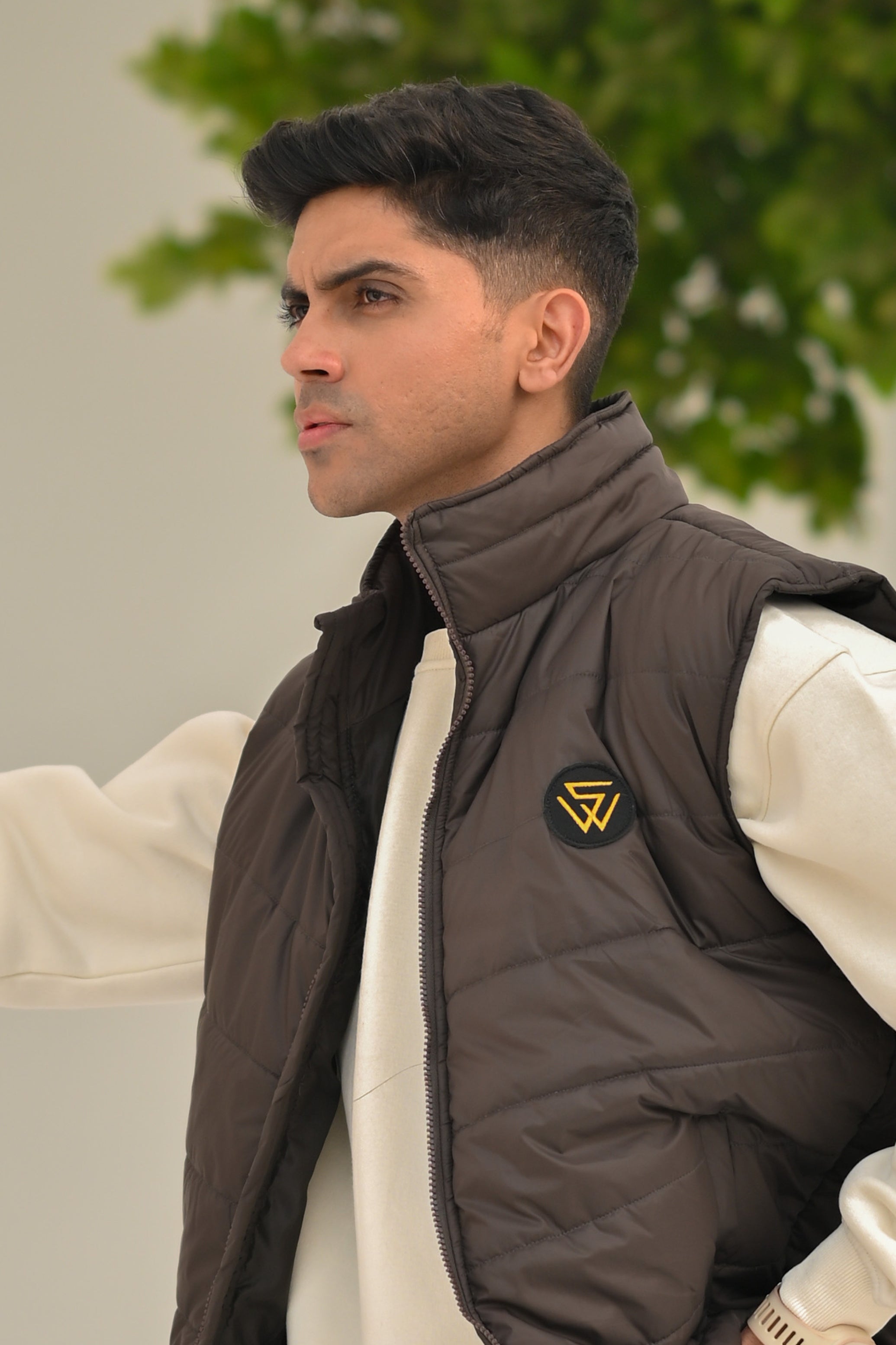 Brown Men's Puffer Jacket