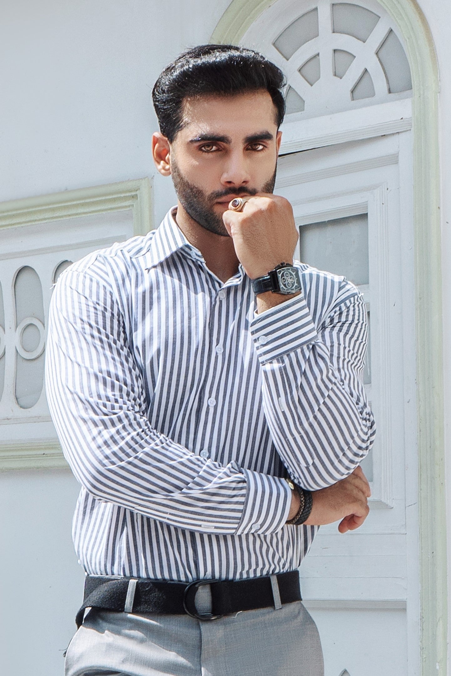 Precision Grey lining Formal Shirt