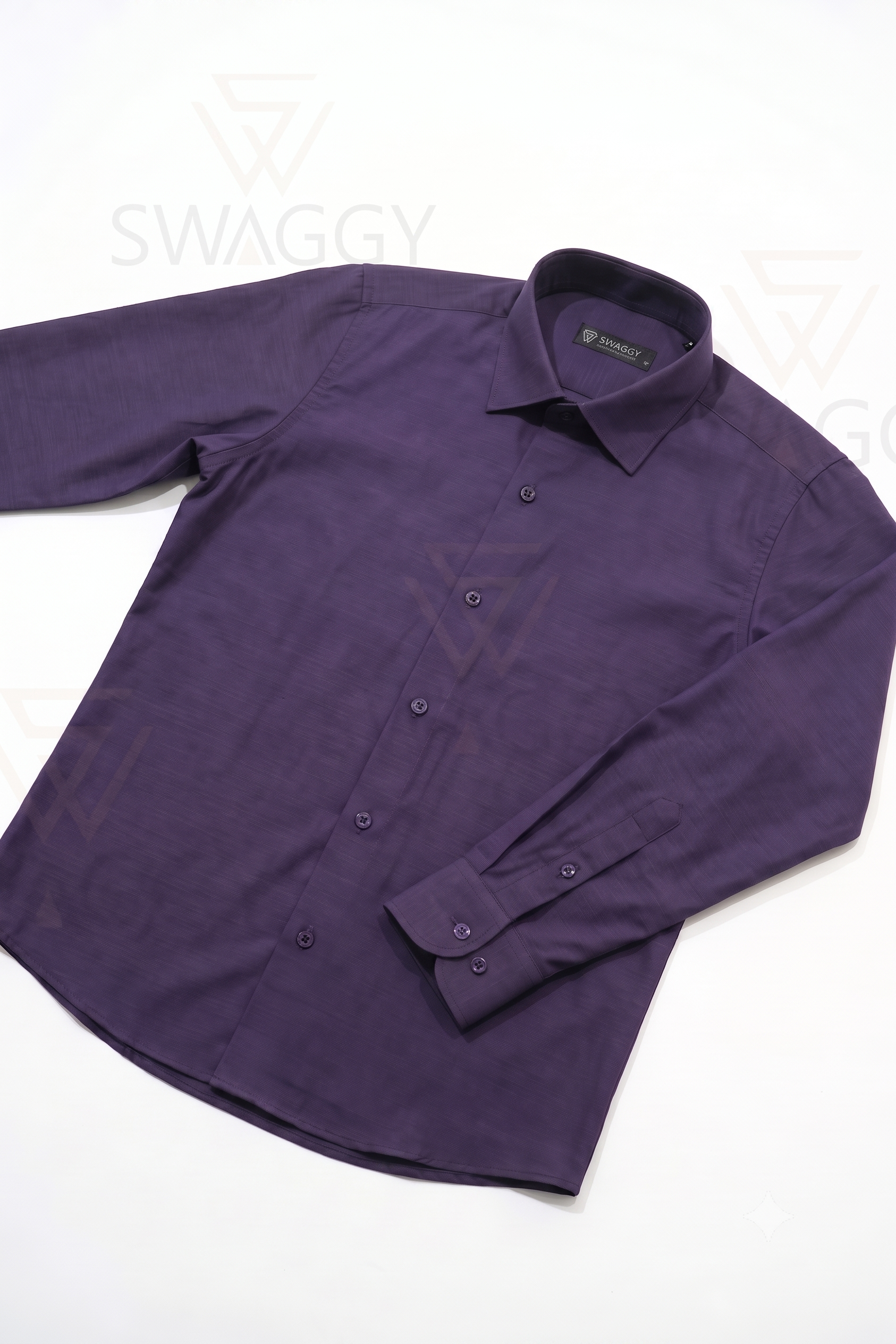 Brinjal Plain Dress Shirt