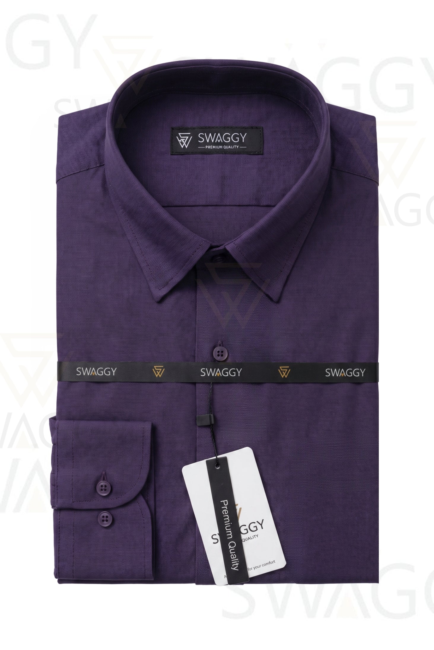 Brinjal Plain Dress Shirt