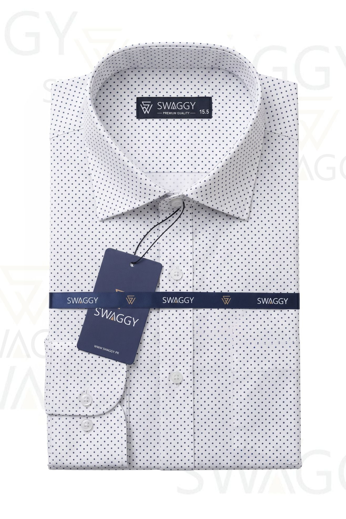 White Doted Dress Shirt