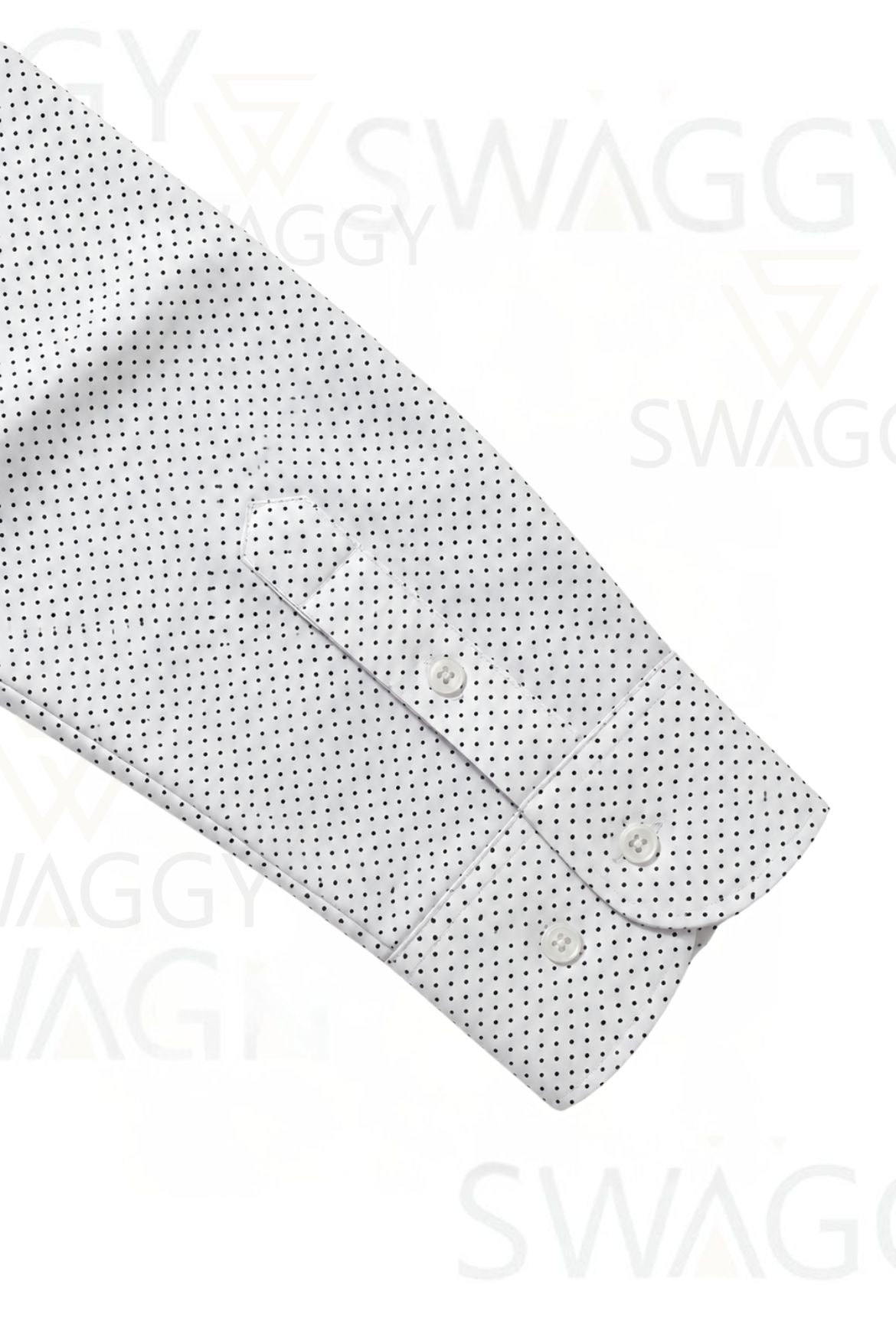White Doted Dress Shirt