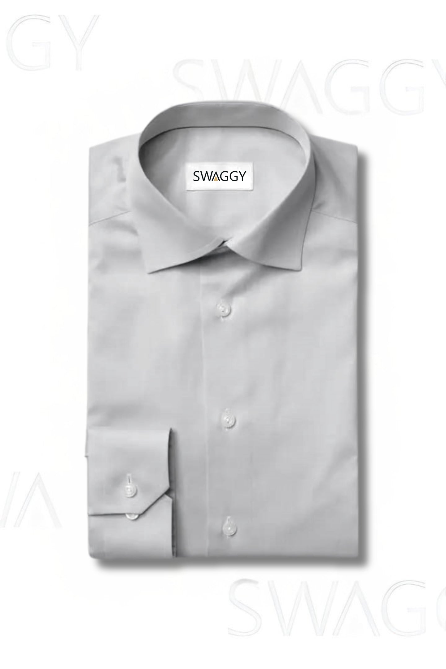 Cloudy Grey Plain Formal Shirt