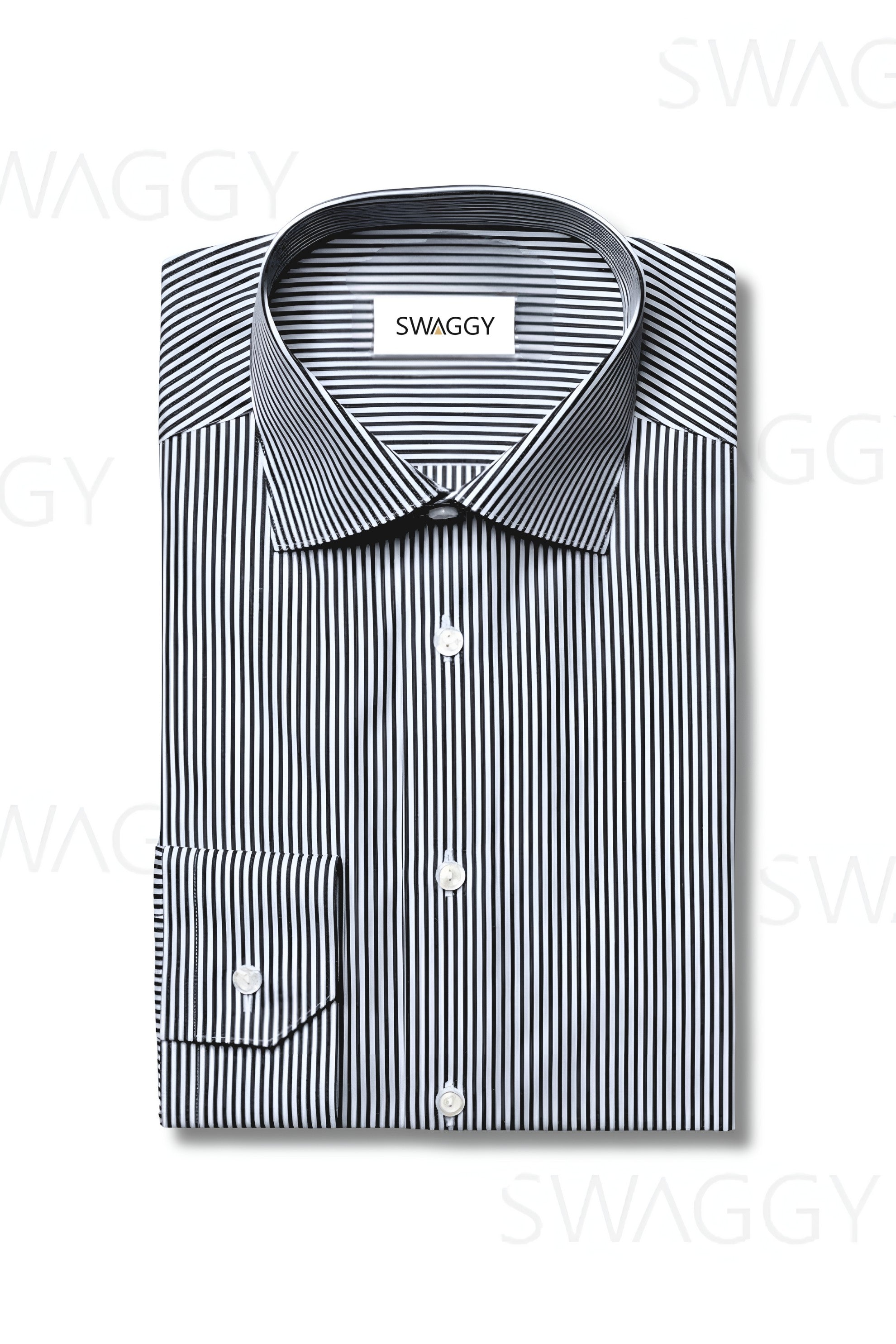 Blue & White Lining Men's Casual Shirt