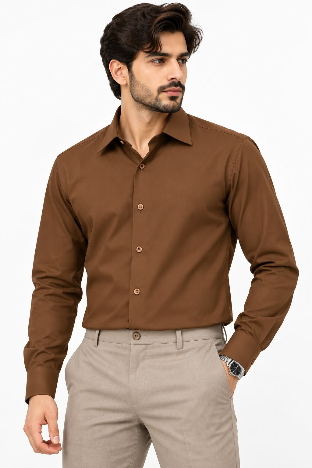 Chocolate Brown  Formal Shirt
