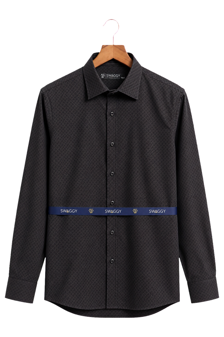 Charcoal Diamond Dress Shirt