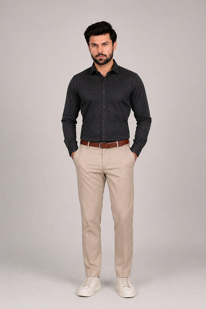 Charcoal Diamond Dress Shirt